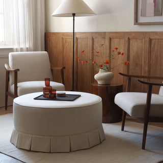 Canvas & Walnut Armchair