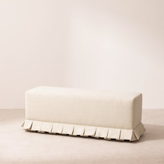 Box-Pleat Bench - Buttermilk