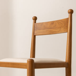 Finials Dining Chair with Upholstered Seat