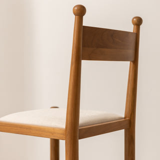 Finials Dining Chair with Upholstered Seat