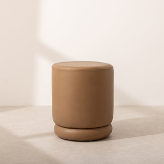 Leather Pouffe