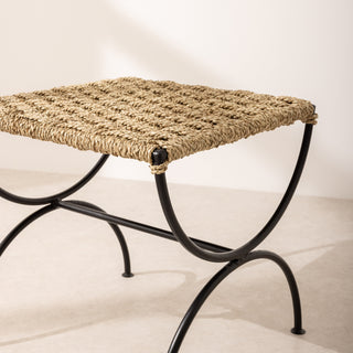 Metal & Rope Low Stool