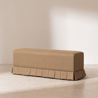 Box-Pleat Bench - Biscuit