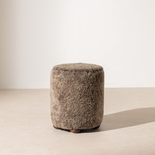 No.17 The Haven Sheepskin Pouffe on Ball-Feet
