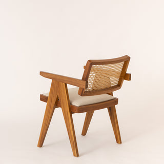 dining chair with arms cane rattan