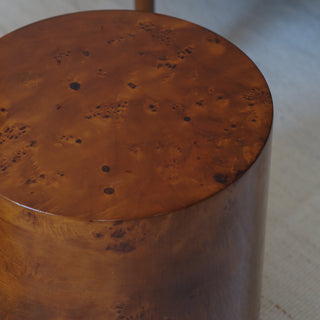 Mahogany Burl Side Table