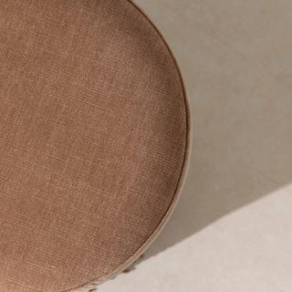 Velvet Pouffe with Fringe - Powder