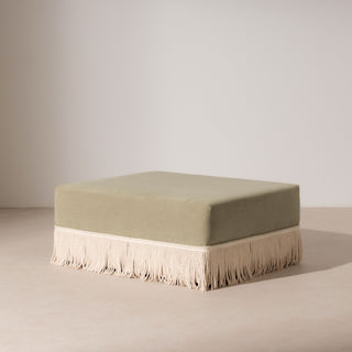 Fringed Ottoman - Eucalyptus