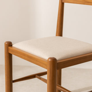 Finials Dining Chair with Upholstered Seat