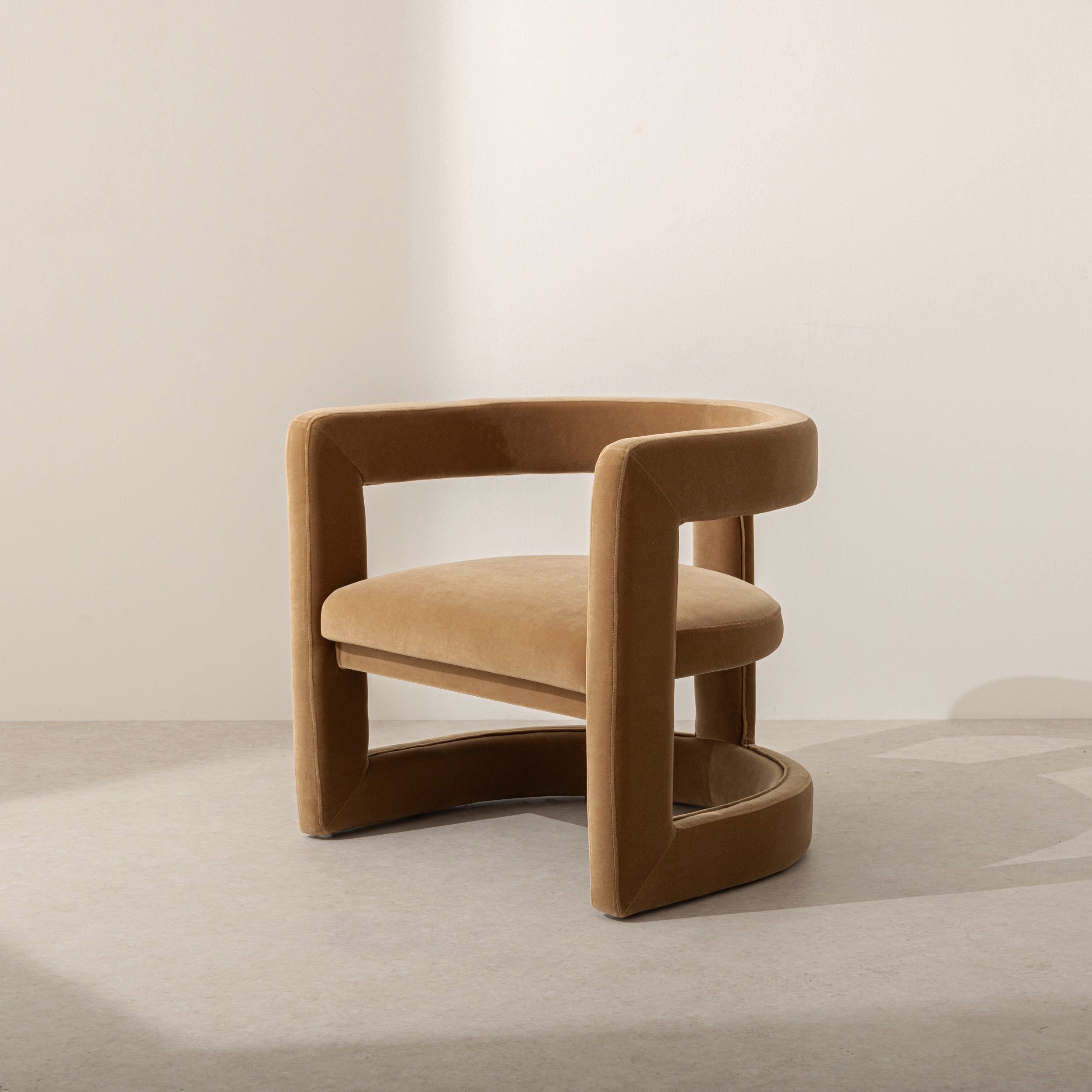 Curved Armchair Velvet – Six The - Main Image