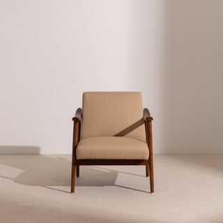 Linen & Walnut Armchair