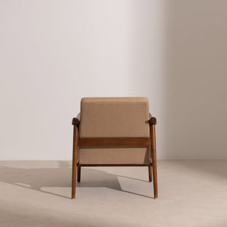 Linen & Walnut Armchair