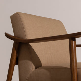 Linen & Walnut Armchair