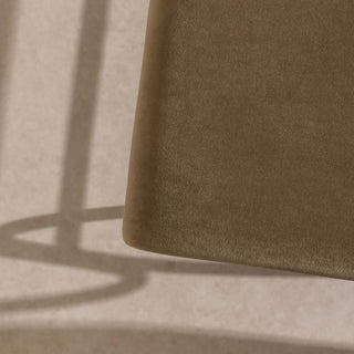 Metal & Velvet Low Stool - Sage