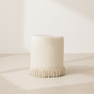 Boucle Pouffe with fringe