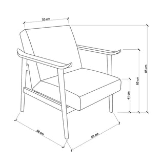 Boucle & Walnut Armchair