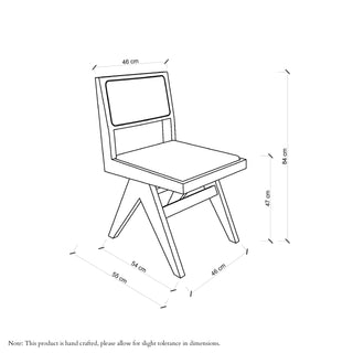 Cane & Upholstered Dining Chair - Natural