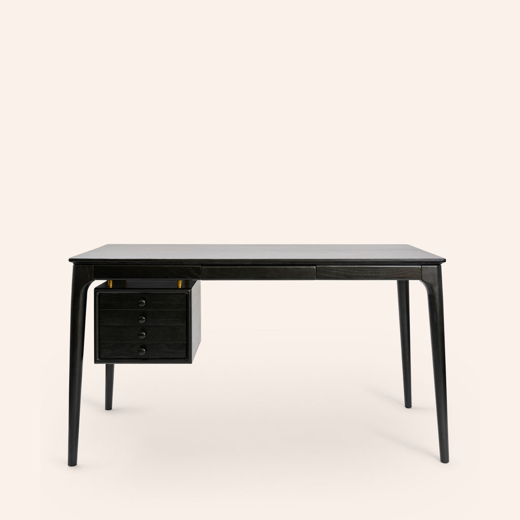 Timber Desk With Drawers Black Six The Residence 