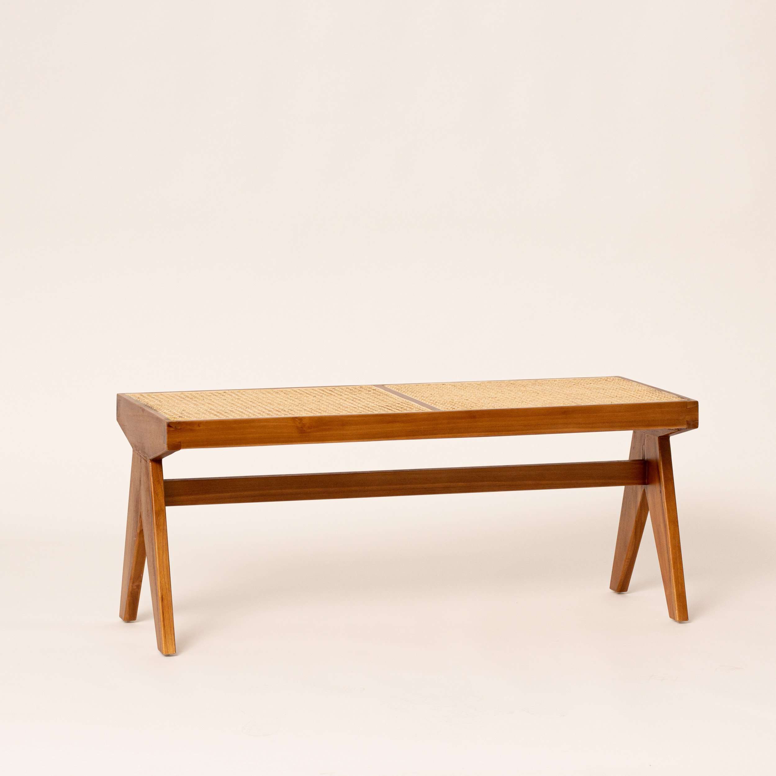 Cane rattan outlet bench