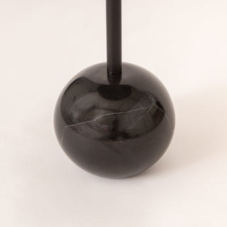 Marble and metal black table