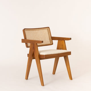 Pierre Jeanneret dining chair upholstered