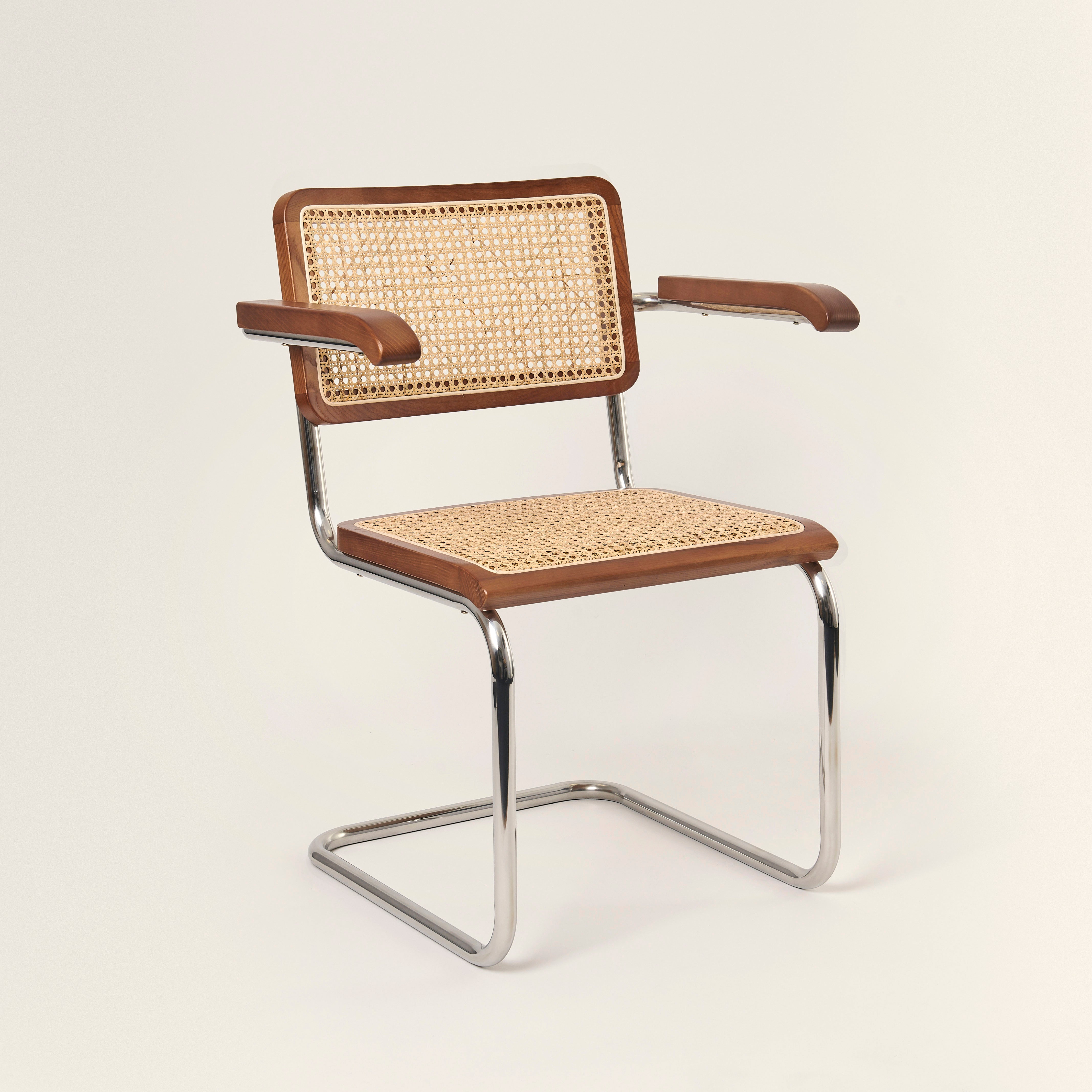 Cane dining chairs with clearance arms